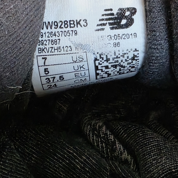 Size 7 - New Balance 928V3 Women’s Triple Black Walking Shoes WW928BK3 - Picture 8 of 8